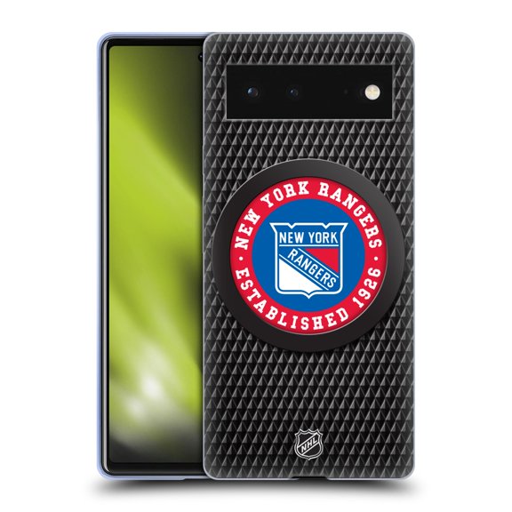 Head Case Designs Officially Licensed NHL New York Rangers Puck Texture Soft Gel Case Compatible with Google Pixel 6
