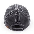 thumbnail image 6 of C.C Distressed Ponycap Cap Messy High Bun Glitter Star Design Hat, Grey, 6 of 12
