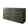 thumbnail image 2 of Castle Place Minimalist 6 Drawer Wooden Dresser, Dark Grey, 2 of 6