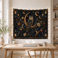 thumbnail image 5 of Floral Garden Perched with Upon Prominent Crescent, Nostalgic Vintage for Botanical Art Lovers, Wall Decor, Mother'S Day Gift, Tapestry Wall Hanging for Dorm and Living Room, 5 of 7