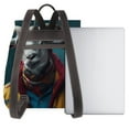 thumbnail image 3 of Easygdp Surrealist Goat Mochila de Cuero para Mujeres, Bolso de Hombro, Bolsos de Mano de Moda para Trabajo y Viajes, 3 of 4