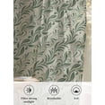 thumbnail image 6 of Sheer Curtains 63 Inch Length, Green Floral Semi Sheer Curtains Light Filtering Window Treatment, Spring Flowers Pattern Botanical Vintage Privacy Voile Drapes for Living Room Bedroom 52x63 Inch, 6 of 7
