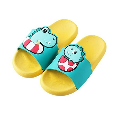 

Breathable Summer Children Slippers Toddlers Creative Cartoon Asymmetric Dinosaur/Pony Pattern Casual Non-slip Bottom Shoes