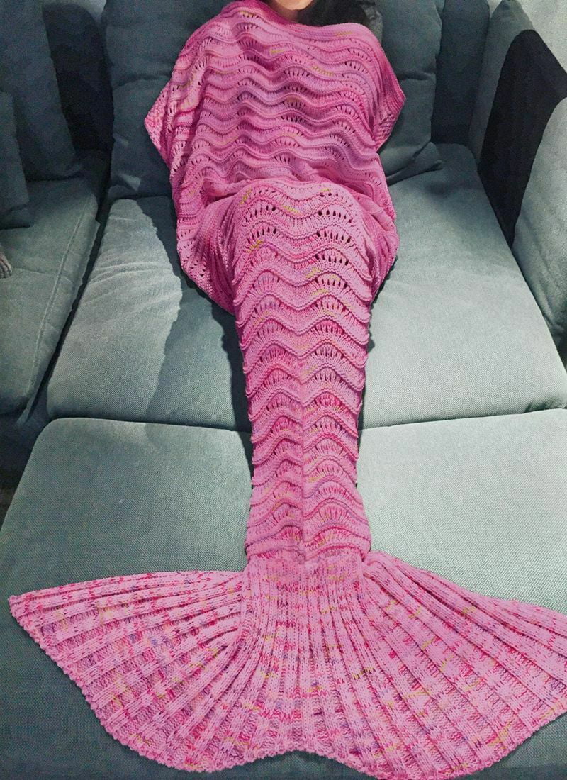 Details about   Korea Mermaid Blanket Tail Handmade Sleeping Bags Knit Soft Adults Kids 180cm a 