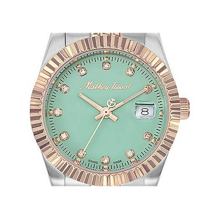 Mathey-Tissot Mathy III Quartz Green Dial Ladies Watch 