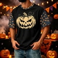 thumbnail image 7 of Fabrcox S-4XL Halloween Shirts for Men Funny Ghost Pumpkin Witch Mens Graphic T-Shirts Fall Winter Festival Corduroy Raglan Mens Short Sleeve Tshirts Black S, 7 of 7