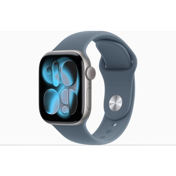Restored Apple Watch Series 11 - GPS   Cellular - 46MM Space Gray Aluminum Case with Anchor Blue Sport Band - S/M (Refurbished)
