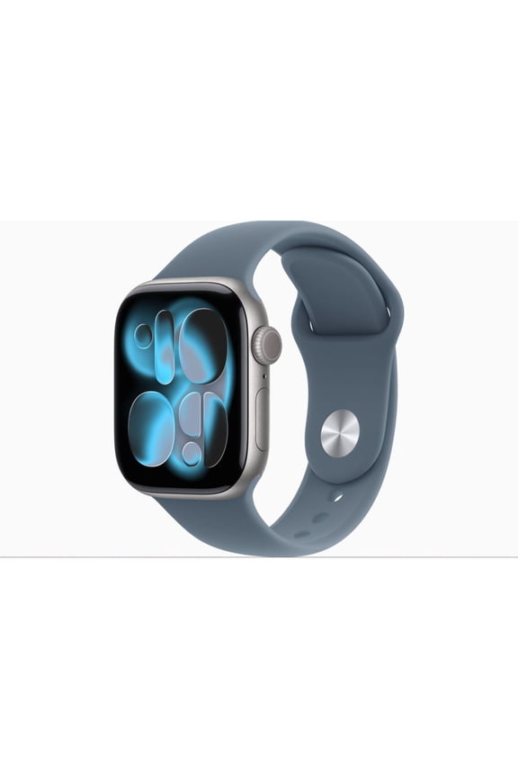 Restored Apple Watch Series 11 - GPS - 42mm Space Gray Aluminum Case with Anchor Blue Sport Band - S/M (Refurbished)