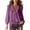 Purple, variant on YVNAURA Womens V Neck Pleated Blouse Bell Sleeve Top For Women Long Sleeve Button Down Collared Shirt Office Work Business Casual Blouse Spring Fall, White,L