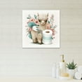 thumbnail image 2 of Designart Llama Building A Tower Of Toilet Paper With Flowers V Canvas Wall Art, 2 of 5