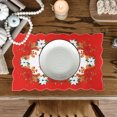 thumbnail image 4 of Mantel individual con decoración navideña, mantel individual de tela estampada, decoración del hogar, mantel individual occidental, tapete aislante para mesa, 4 of 5