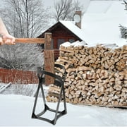 KFFKFF Firewood Splitter, Q235 Steel Wood Splitter Wedge, for Splitting 8" Diameter Wood Manual Wedge Wood Splitter, 8.7"x11" Portable Log Splitting w/ 4 Screws & Blade Cover, for Home, Campsite