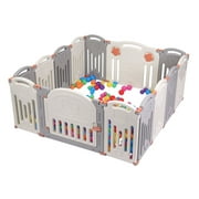 Pixnor Baby Folding Playpen Kids Activity Centre Safety Play Yard Home Indoor Outdoor