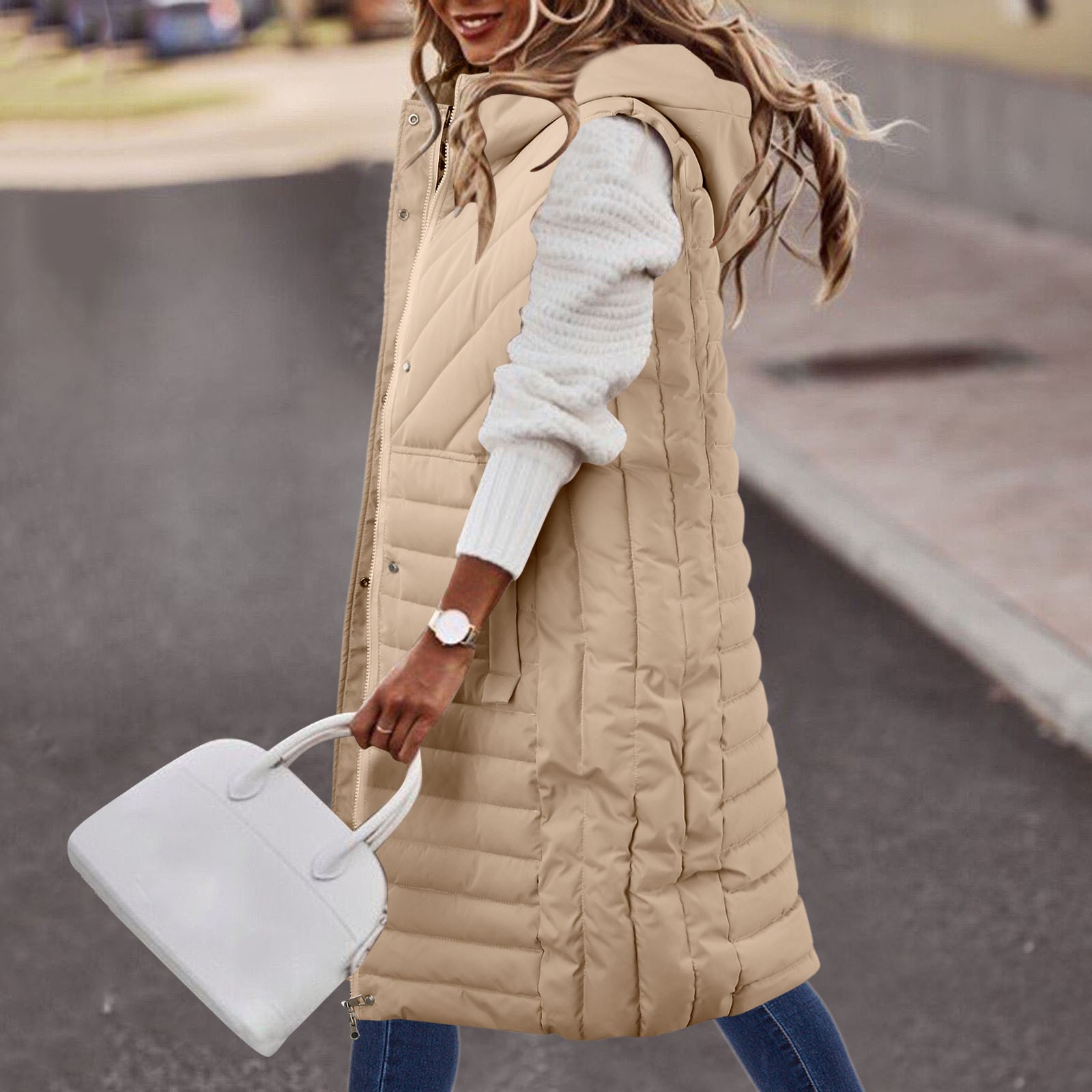 New Down Vest Women's Short Autumn And Winter Loose Fashionable Vest Vest Women Running Western Style Vests for Women Female Fall Jackets Women Vests with Hoods Vest Women Womens down Vests