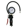 EXELAIR Digital Tire Inflator Gauge - 100 PSI Pistol Grip With Backlit LCD, 16" Hose & Easy-Clip Chuck
