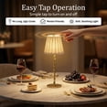 thumbnail image 6 of Bell + Howell Cordless Rechargeable LED Table Lamp Touch Control Dimmable 3 Modes USB-C Twisted Base Taupe, 6 of 10