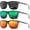 01-Black/Green/Red, variant on Polarized Sunglasses for Men and Women,Classic Square Sun Glasses with UV400 Protection for Driving Fishing Golf(3 Pack)