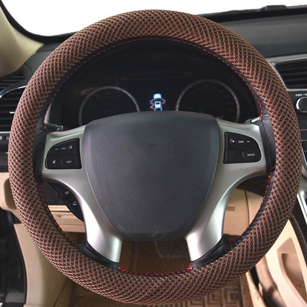 15''/38cm Car Auto Ice Silk DIY Steering Wheel Covers Summer Cool Universal 1pc 