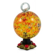 Carnival Recycled Glass Hummingbird Feeder Round