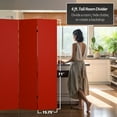 thumbnail image 5 of Oriental Furniture 6 ft. Tall Double Sided Antique Red Canvas Room Divider, 5 of 6