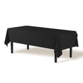 thumbnail image 6 of Exquiste 54" Inch X 108" Black Disposable Tablecloths - Plastic Rectangle Table Cover - Bulk 48 Pack, 6 of 7