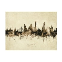 Michael Tompsett 'Bangkok Thailand Skyline Vintage' Canvas Art