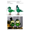 thumbnail image 2 of St.Patrick's Day Glowing Green Bird, St.Patrick's Day Birds Decor, Lighted Fabric Bird Figurines with Hat & Leaf Clovers, Tabletop Standing Bird Ornaments, for Home Kitchen Table Window, 2 of 7