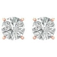 thumbnail image 3 of Clara Pucci 3Ct Synthetic Moissanite Round Cut VVS1 Screw Back Stud 14k Solid hypoallergenic Gold Designer Earrings For April, 3 of 7