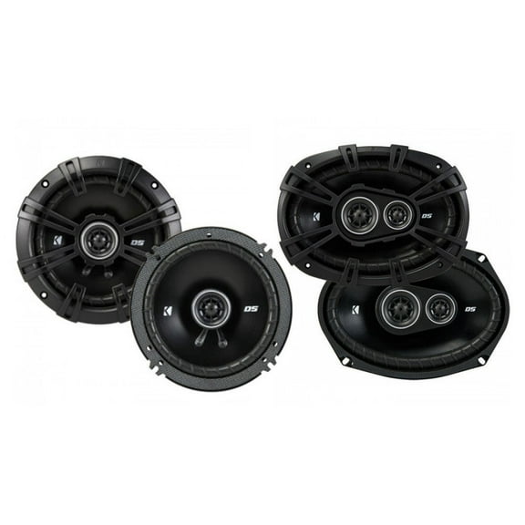 Kicker DSC650 6.5" 240W 2-Way Speakers   Kicker DSC6930 6x9" 720W 3-Way Coaxial Car Speakers Package