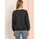 thumbnail image 5 of INSPIRE CHIC Sudadera de manga larga con cuello redondo y lentejuelas brillantes para mujer Negro M, 5 of 6