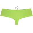 thumbnail image 2 of Botmois Men's Solid Nylon Brazilian Bikini Boxers Thong Swimwear Drawstring Swimsuit Shiny Cheeky Swim Boxer Briefs Swim Trunks Apple Green XL, 2 of 4