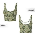 thumbnail image 6 of Uemuo Tropical Plants Green Pattern Women's Sports Bra - High Impact Support, Breathable, and Comfortable Athletic Bra for Running, Yoga, and Workouts, 6 of 9