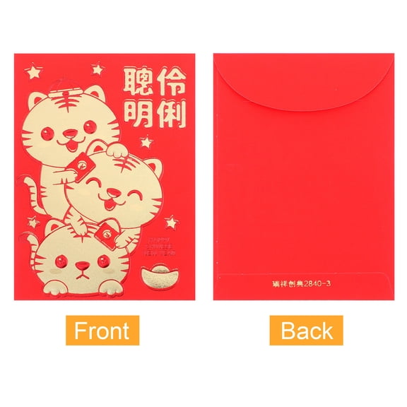 KALLORY Spring Festival Red Envelopes 60Pcs Lucky Money Packets for Chinese New Year