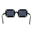 thumbnail image 4 of Runway Razor Blade Shape Plastic Narrow Rectangle Sunglasses All Black, 4 of 4