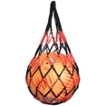 thumbnail image 3 of Bolsa de red para balones de fútbol, ​​almacenamiento de malla para transporte de baloncesto (negro y rojo) Likrtyny Para estrenar, 3 of 6