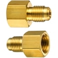 thumbnail image 4 of 3 Pieces R12 R22 to R134A Adapters 6015 R134A Brass Refrigerant Tank Adapter to R12 Fitting Adapter 1/2 Female to 1/4 Male Flare Adaptor Valve Core 6014 Vacuum Pump Adapter 1/2 Male to 1/4 Female, 4 of 7
