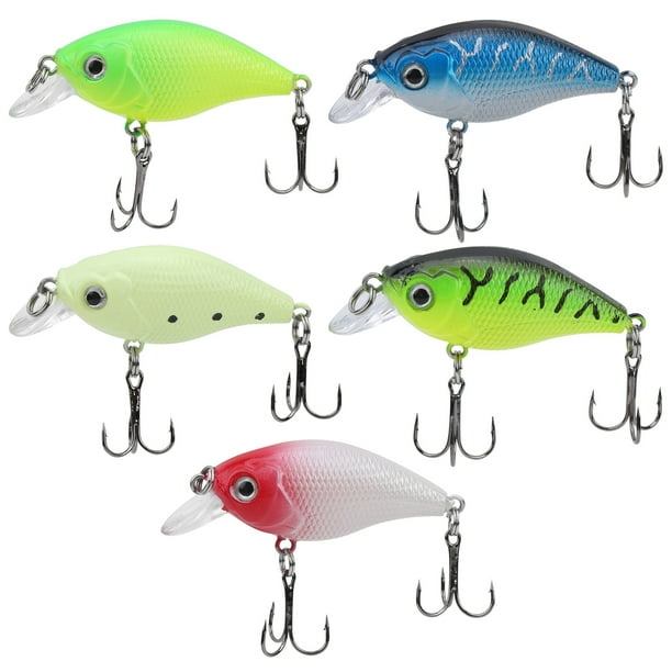 Señuelo 5 Uds Juego De Señuelos De Pesca Artificial colorido Pequeño Pez Gordo Cebo Kit Accesorio De Pesca