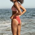 thumbnail image 4 of Traje de baño de dos piezas con tirantes cómodos y sin espalda con bloques de color para mujer OAVQHLG3B Store lin121212, 4 of 4