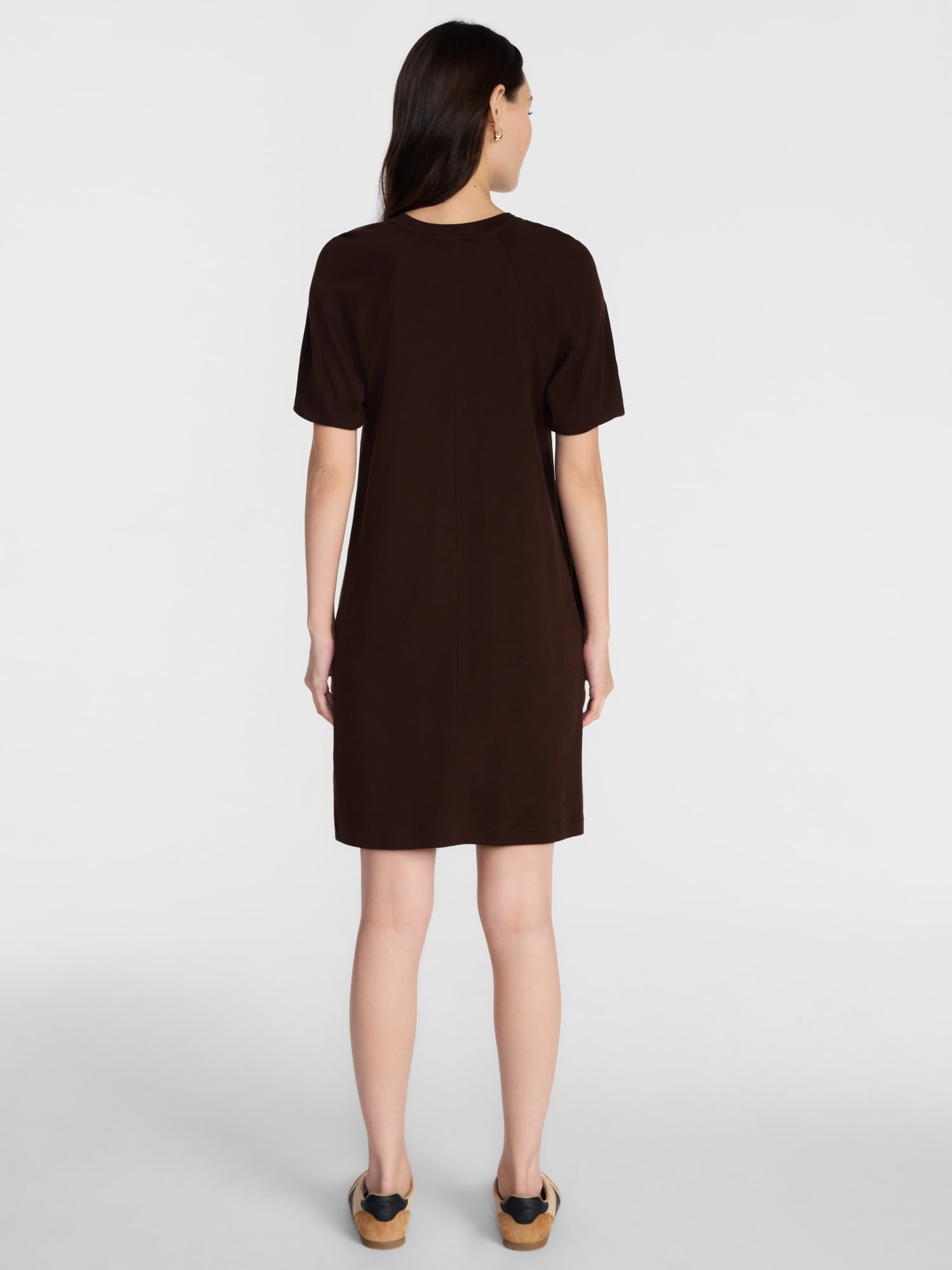 Scenario Women's and Women's Plus Mini Dress with Short Raglan Sleeves, Sizes XS-4X