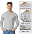 thumbnail image 4 of Gildan Unisex Softstyle Long Sleeve T-Shirt 60/40 Ring-Spun Cotton/Polyester Crewneck Classic Fit Casual Tee (Navy-Mist, 3XL), 4 of 7