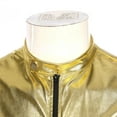 thumbnail image 5 of Kaerm Men Sparkly Sequin Jacket Sleeveless Zip Up Waistcoat Vest Tops Prom Party Disco T-shirts Gold M, 5 of 7