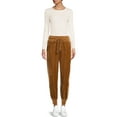 thumbnail image 2 of Time and Tru Women's Plush Velour Joggers, 2 of 5