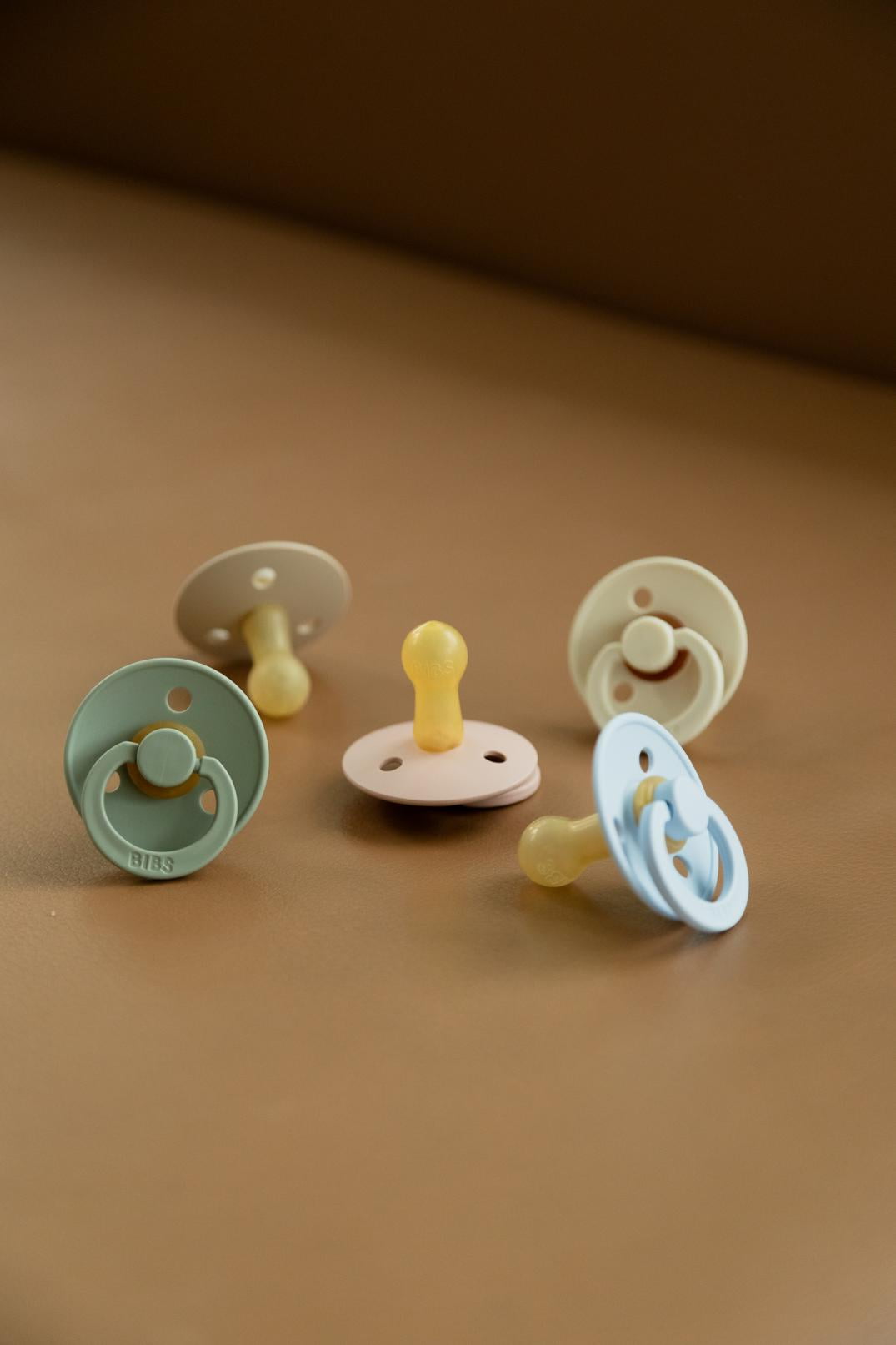 BIBS Pacifier Colour Size 2, 6-18 Months, Petrol/Sage/Baby Blue/Iron, 4 pack