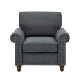 thumbnail image 3 of Oadeer Home 30.5" Modern Linen Blend Fabric Upholstered Accent Chair in Gray, 3 of 9