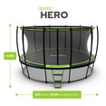 thumbnail image 3 of JumpFlex HERO 15' Round Trampoline with Safety Net Enclosure & Net Attachment, Black/Green, 3 of 5