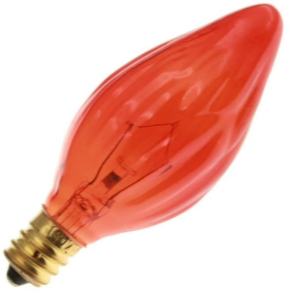 Industrial Performance 15F10/A 130V, 15 Watt, F10, Candelabra Screw (E12) Base, Amber Light Bulb (1 Bulb)