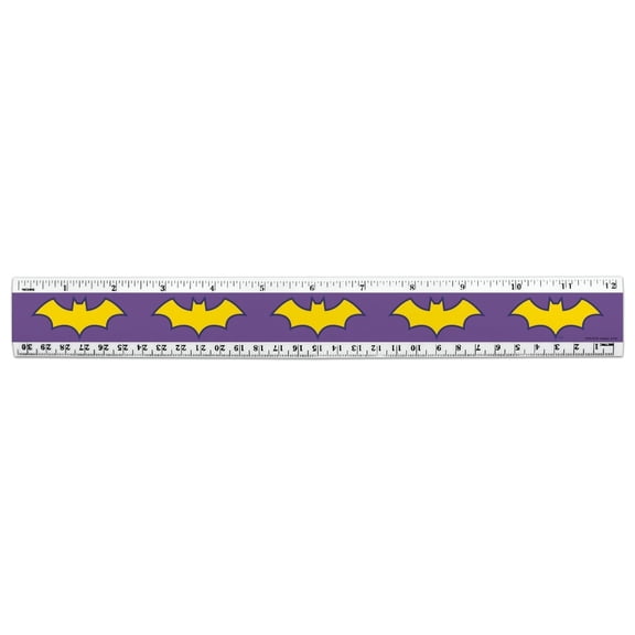 Batman Batgirl Logo 12 Inch Standard and Metric Plastic Ruler