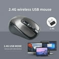 thumbnail image 3 of Latrodar Wireless Blue-tooth Mouse Office Gaming Mouse 3 Button Upgraded 00 DPI For Laptop PC Gray 4.8x2.8 Inch Home Essentials, 3 of 4
