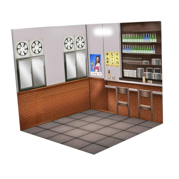 Escena de fondo a escala 1:6 Simulación de escena Visualización Simulación Fondo de estacionamiento barbacoa