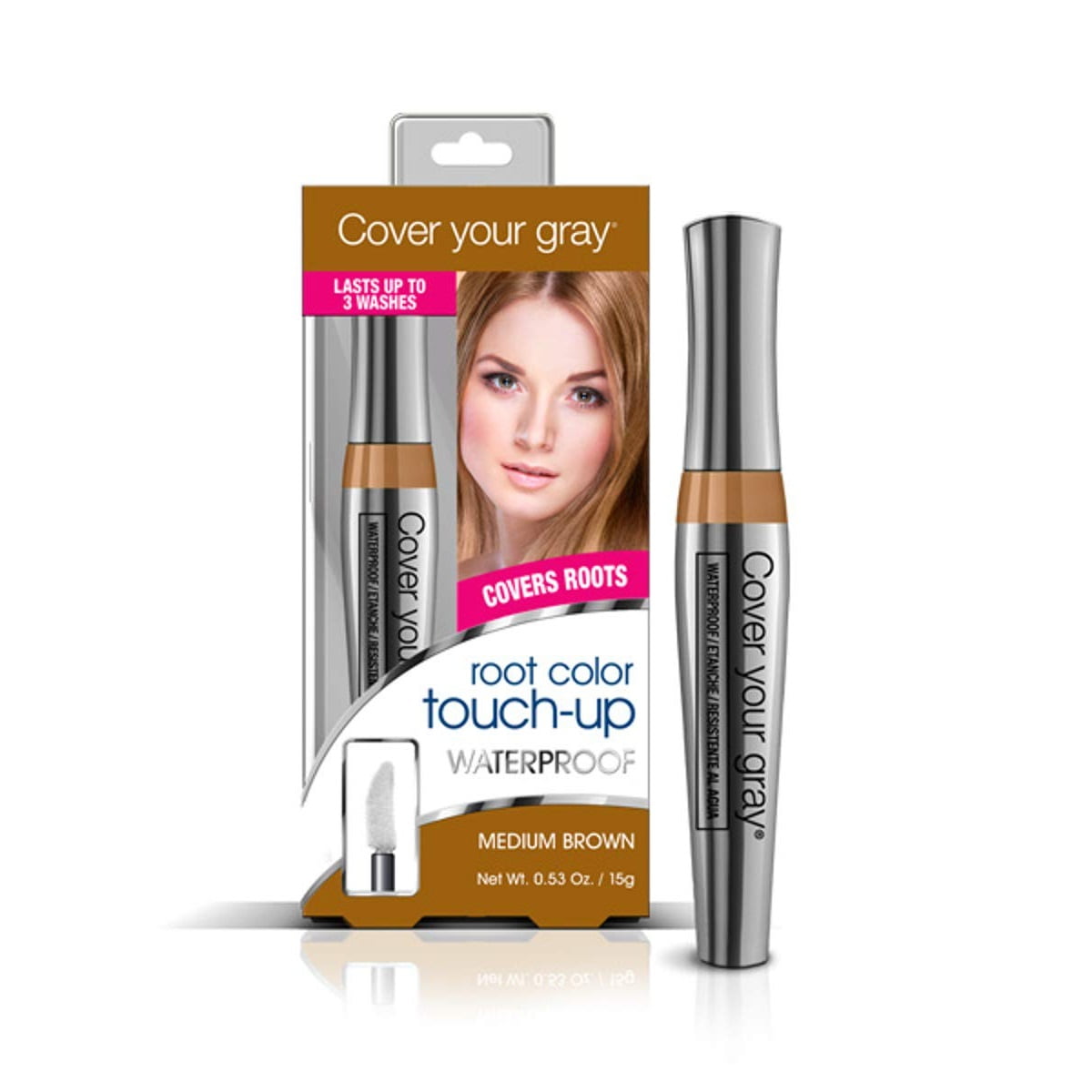 Cover Your Gray Root TouchUp Medium Brown Hair Color 0.25 oz Walmart